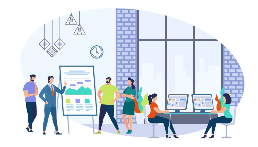 Picture to illustrate the improvement of a workplace after the Employee Management System implantation